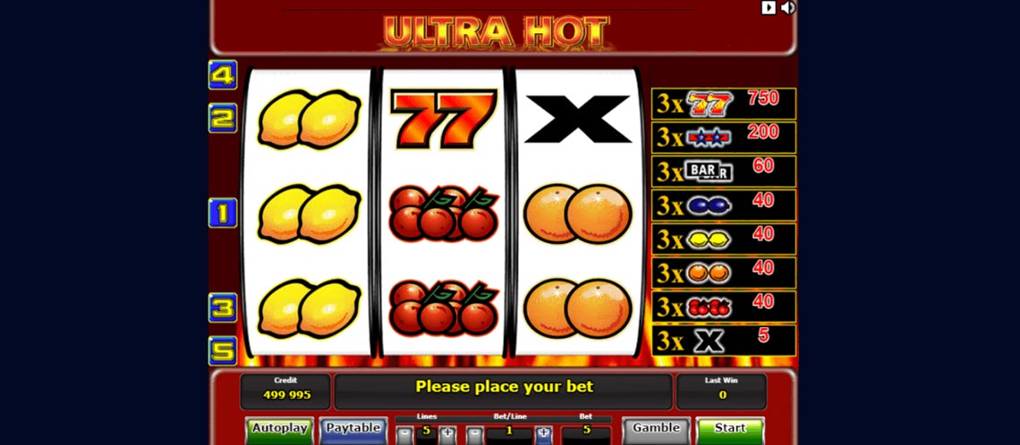 Ultra Hot игровой автомат. 